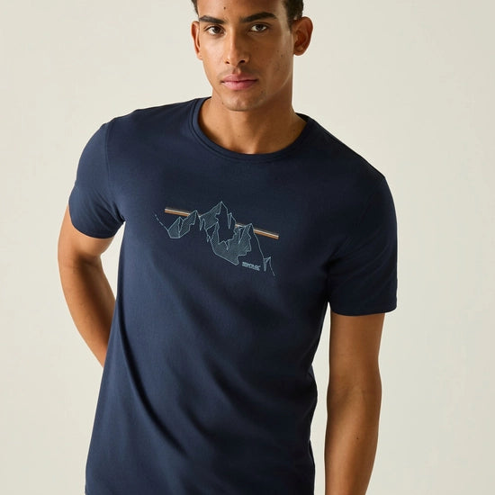 Regatta Cline IX Men's Graphic Tee | Navy RMT296