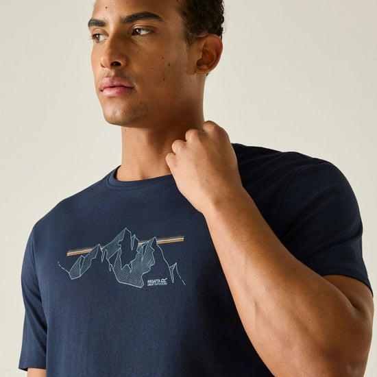 Regatta Cline IX Men's Graphic Tee | Navy RMT296