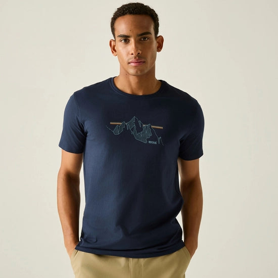 Regatta Cline IX Men's Graphic Tee | Navy RMT296