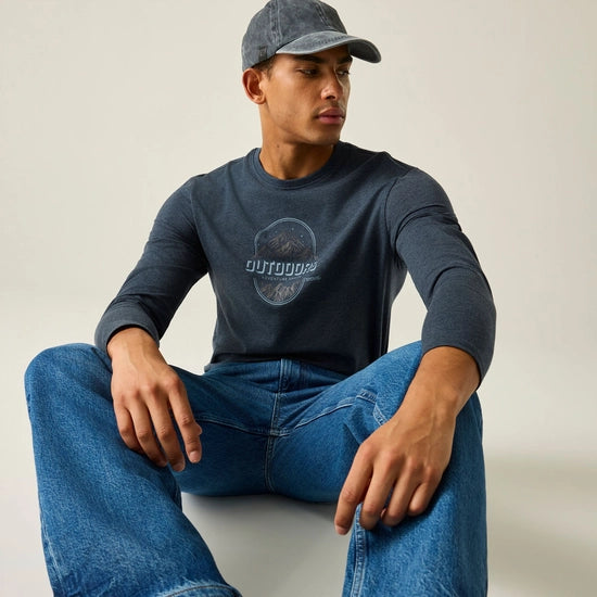 Regatta Maylow Men's Crew Neck Jumper | Navy RMT297