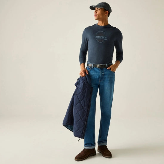 Regatta Maylow Men's Crew Neck Jumper | Navy RMT297