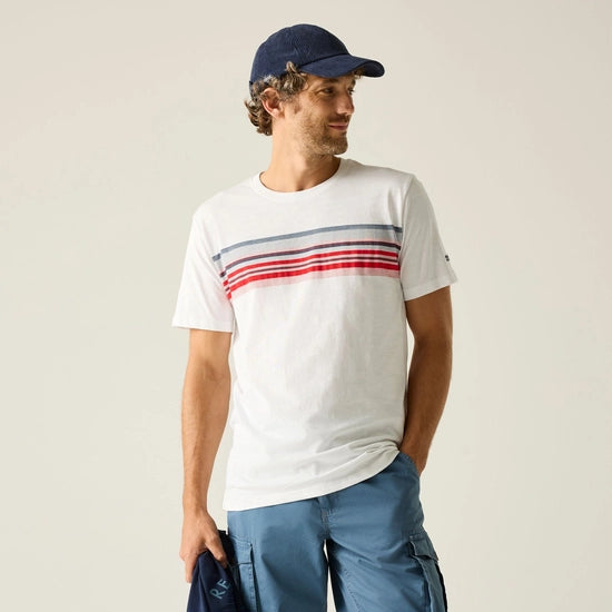 Regatta Rendro Men's Graphic T-Shirt | White RMT335