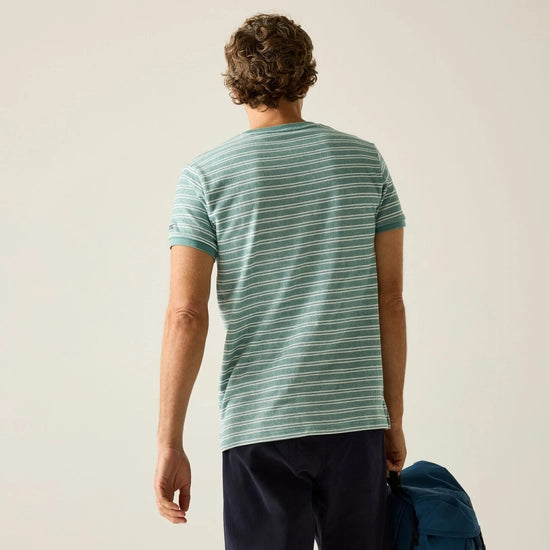Regatta Benlin Striped Men's T-Shirt | Ice RMT336