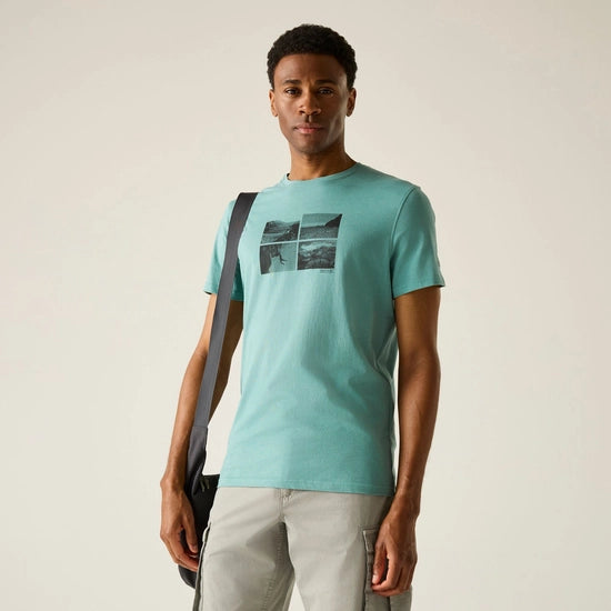 Regatta Breezed Men's Graphic T-Shirt | Ice RMT344