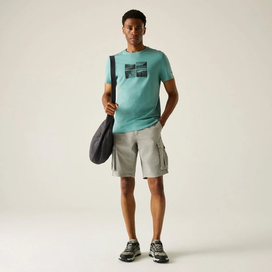 Regatta Breezed Men's Graphic T-Shirt | Ice RMT344
