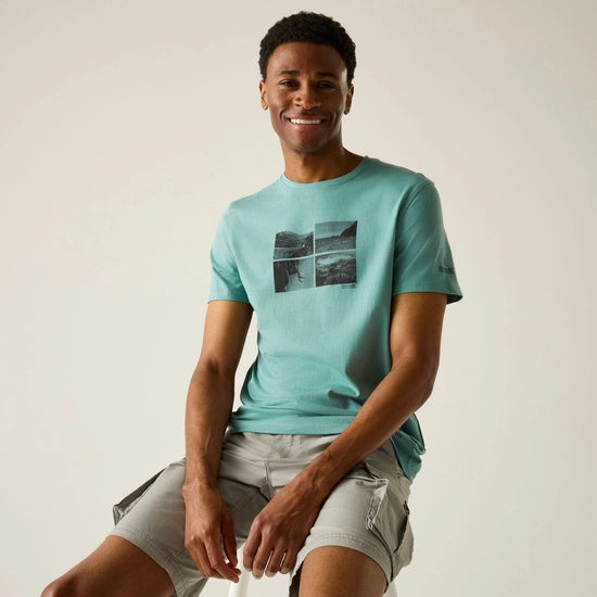 Regatta Breezed Men's Graphic T-Shirt | Ice RMT344