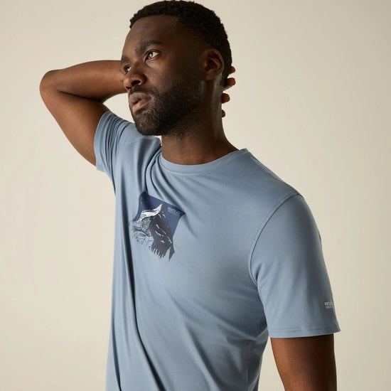 Regatta Fingal Stretch Men's Graphic T-Shirt | Dusty Blue RMT357