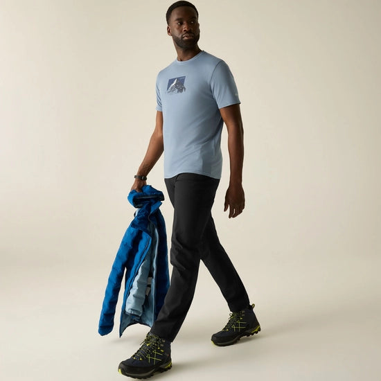 Regatta Fingal Stretch Men's Graphic T-Shirt | Dusty Blue RMT357