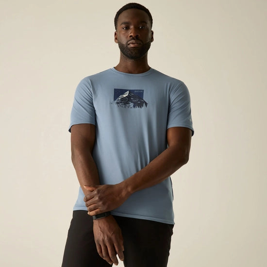 Regatta Fingal Stretch Men's Graphic T-Shirt | Dusty Blue RMT357