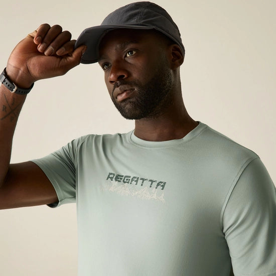 Regatta Fingal Stretch Men's Graphic T-Shirt | Green RMT357