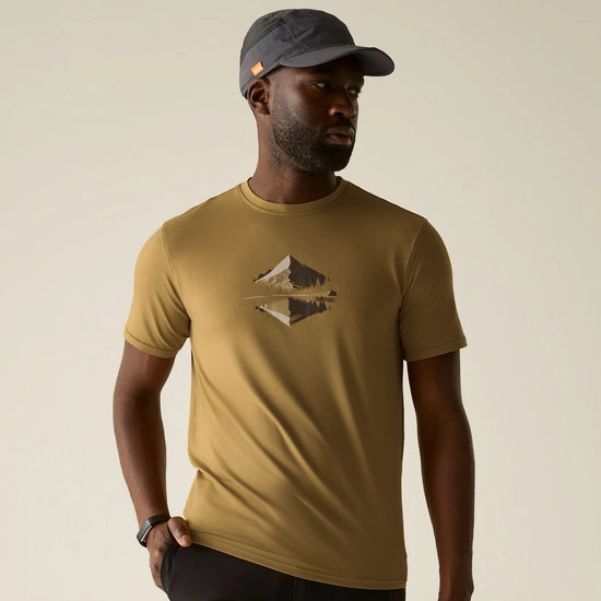 Regatta Fingal Stretch Men's Graphic T-Shirt | Wood Brown RMT357