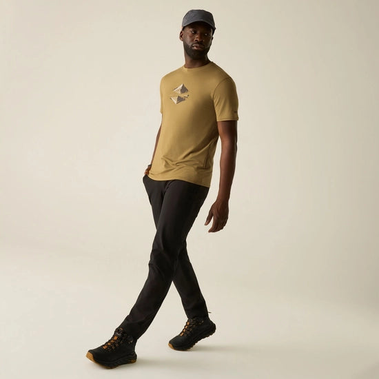 Regatta Fingal Stretch Men's Graphic T-Shirt | Wood Brown RMT357