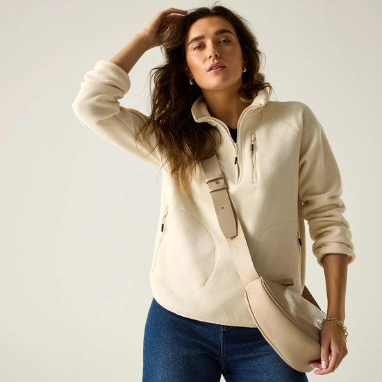 Regatta Frankie Women's Half Zip Fleece | Vanilla RWA729