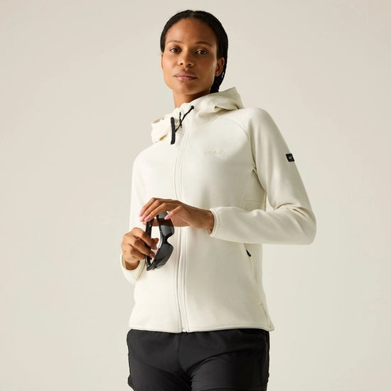 Regatta Women's Nayna Hooded Full Zip Fleece | White RWA765