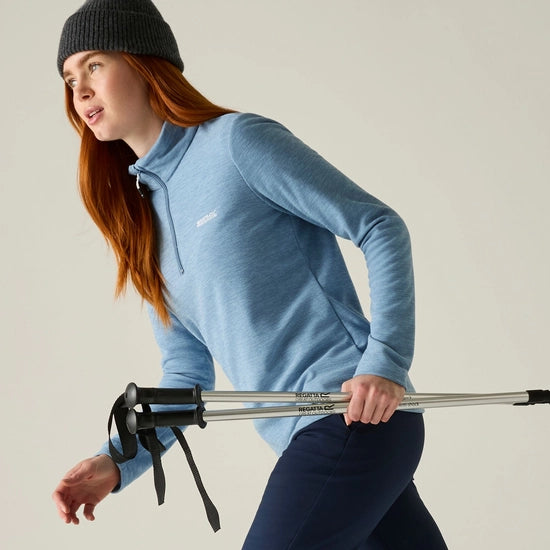 Regatta Sweethart Marl Half Zip Fleece | Dusky Blue RWA775
