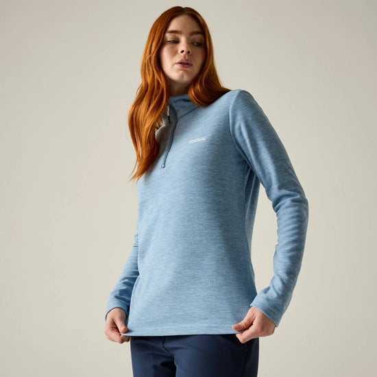 Regatta Sweethart Marl Half Zip Fleece | Dusky Blue RWA775