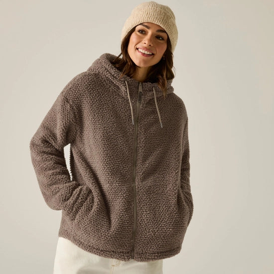 Regatta Evelina Women's Hooded Fleece | Mocha RWA785