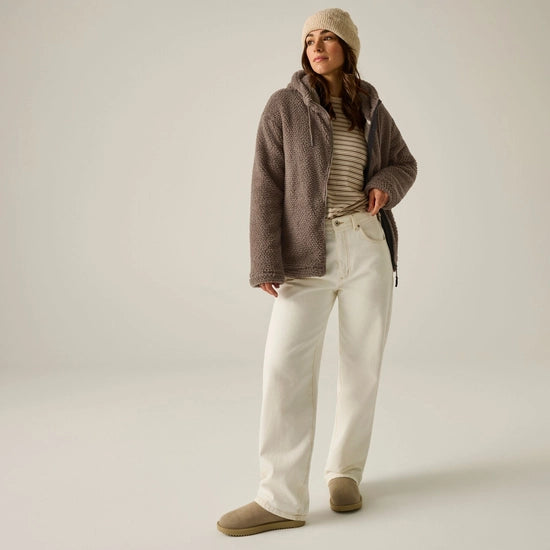 Regatta Evelina Women's Hooded Fleece | Mocha RWA785