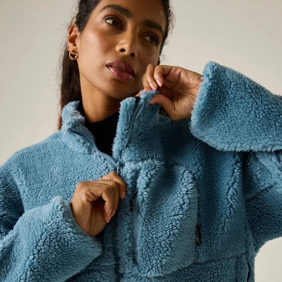 Regatta Roswind Women's Water-Repellent Borg Fleece | Blue RWA797