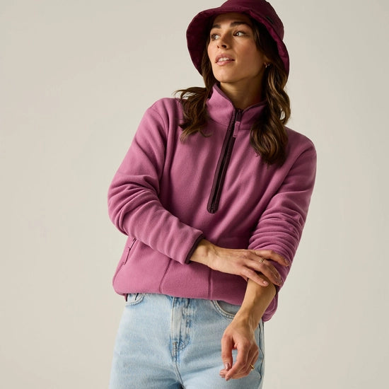 Regatta Frankie Women's Half-Zip Micro Fleece | Violet/Fig RWA800