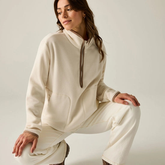 Regatta Frankie Women's Half-Zip Micro Fleece | Vanilla RWA800