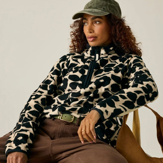 Regatta Frankie Women's Half-Zip Micro Fleece | Black Print RWA800