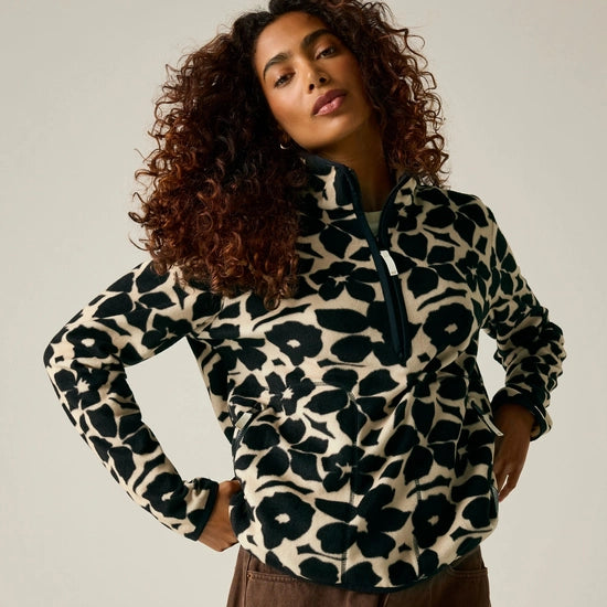 Regatta Frankie Women's Half-Zip Micro Fleece | Black Print RWA800