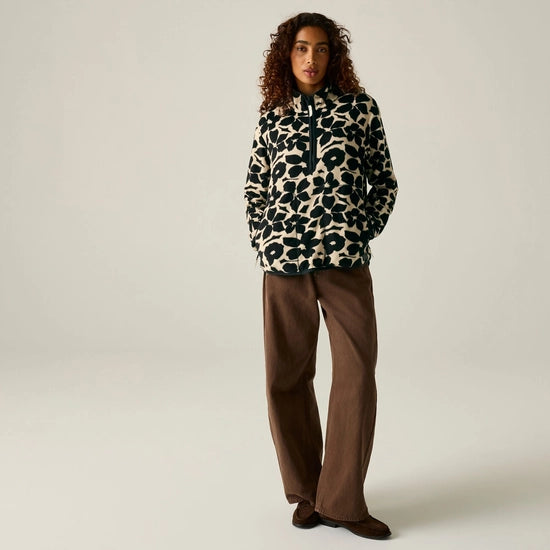 Regatta Frankie Women's Half-Zip Micro Fleece | Black Print RWA800