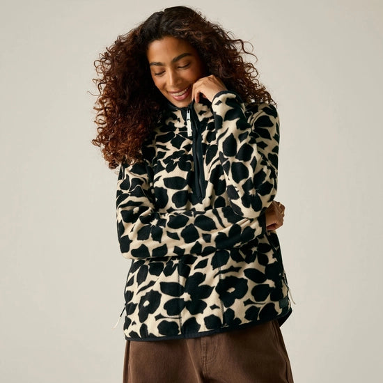Regatta Frankie Women's Half-Zip Micro Fleece | Black Print RWA800