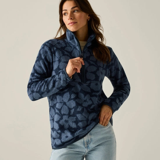 Regatta Frankie Borg Women's Half-Zip Fleece | Navy RWA805