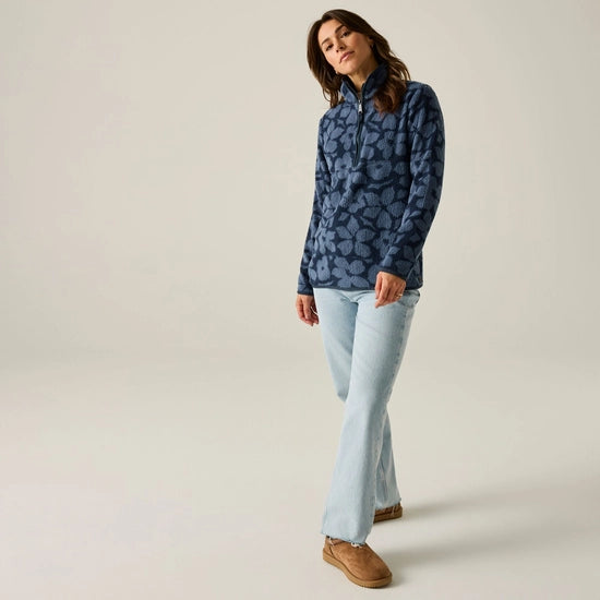 Regatta Frankie Borg Women's Half-Zip Fleece | Navy RWA805