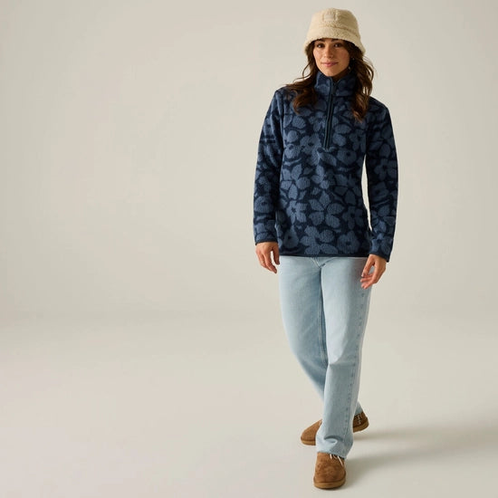 Regatta Frankie Borg Women's Half-Zip Fleece | Navy RWA805