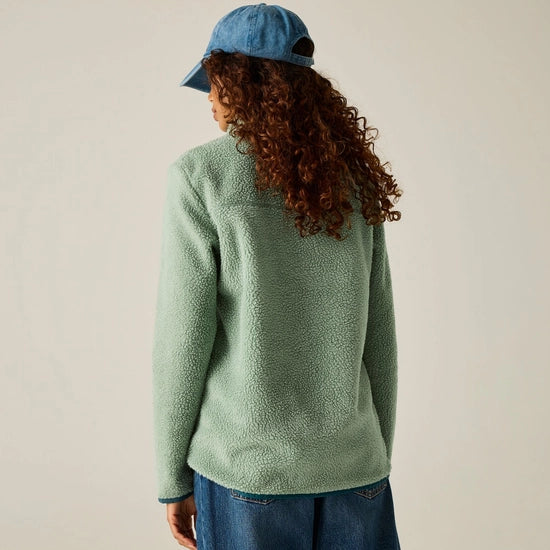 Regatta Frankie Borg Women's Half-Zip Fleece | Glacier Green RWA805