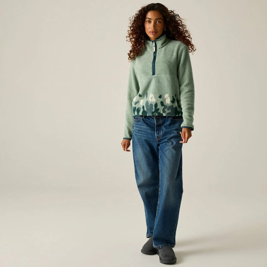 Regatta Frankie Borg Women's Half-Zip Fleece | Glacier Green RWA805