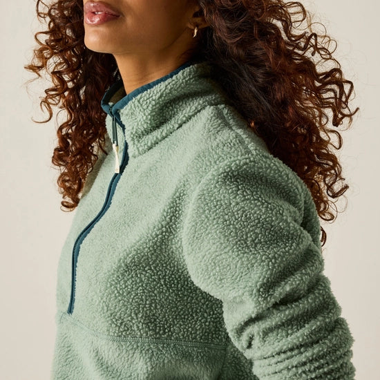 Regatta Frankie Borg Women's Half-Zip Fleece | Glacier Green RWA805