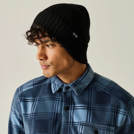 Regatta Ribbed Beanie | Black RWC225