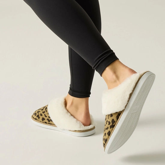 Regatta Tulsy Women's Faux Fur Slippers | Leopard  RWF1093