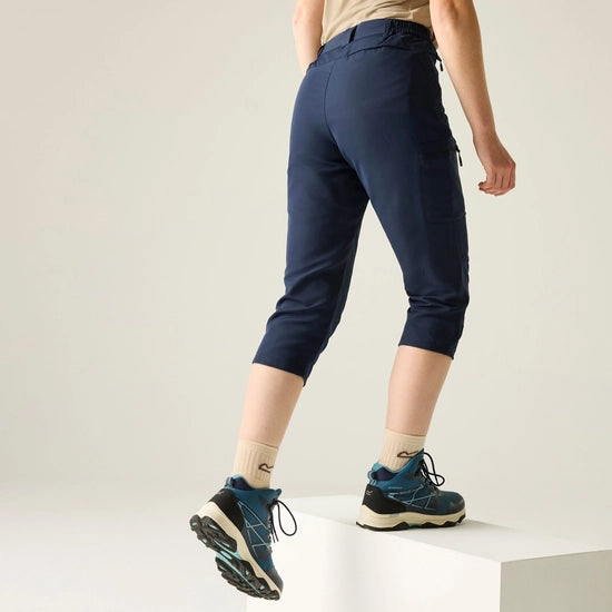 Regatta Chaska III Women's Capri Trousers | Navy RWJ329