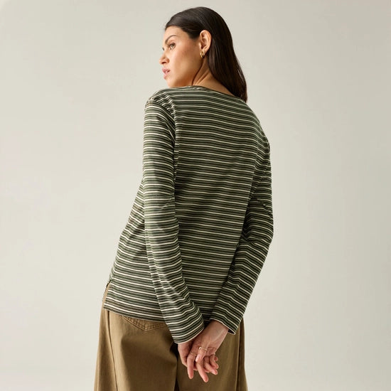 Regatta Federica T-Shirt | Dark Khaki/Light Vanilla RWT361