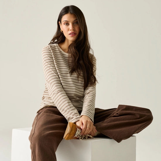 Regatta Federica T-Shirt | Mocha/Light Vanilla RWT361