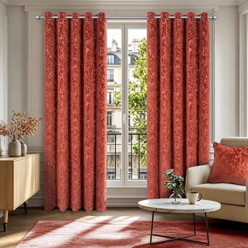 Sundour Richmond Ready Made Eyelet Curtains | Terracotta