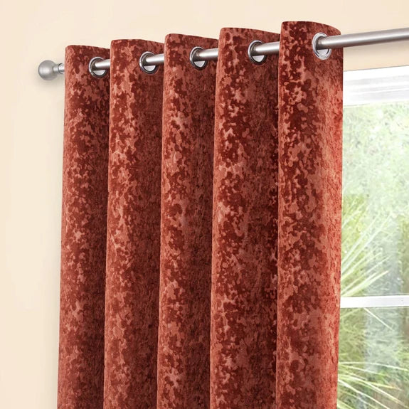 Sundour Richmond Ready Made Eyelet Curtains | Terracotta