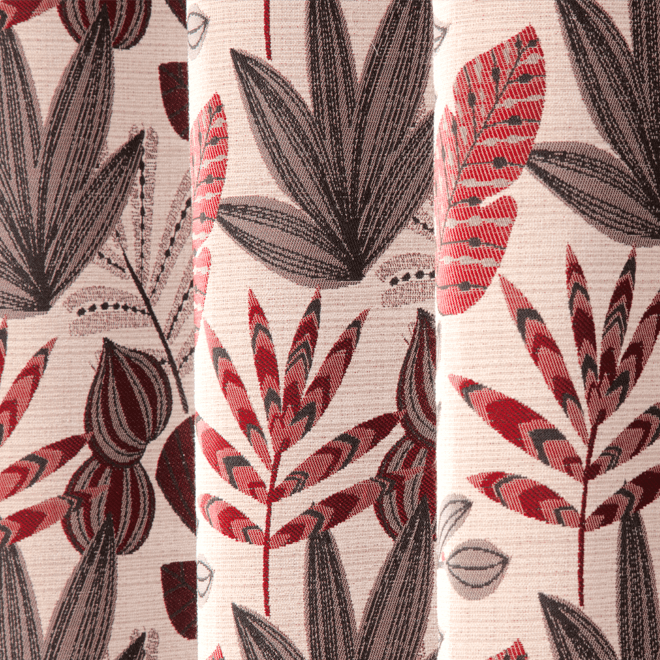 Sundour Rutland Ready Made Thermal Eyelet Curtains | Red