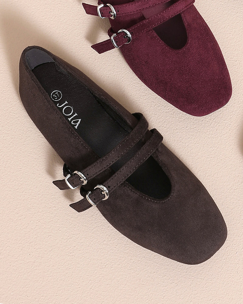 JOIA Double-strap ballet flats | Cocoa H8-1561