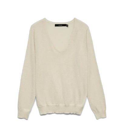 Vero Moda Blaze Glitter LS V-N Pullover | Birch