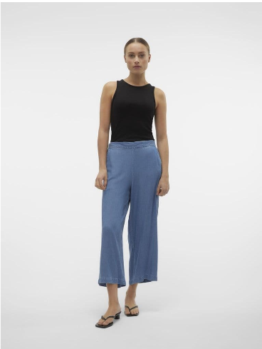 Vero Moda Bree Mr Wide Tencel  Culottes | Med Blue
