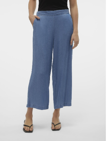 Vero Moda Bree Mr Wide Tencel  Culottes | Med Blue