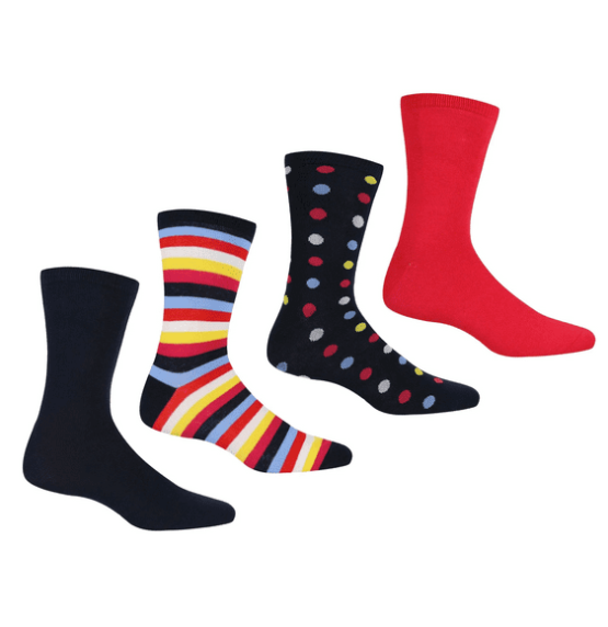 RWH049 Women's 4 Pair Lifestyle Socks Navy