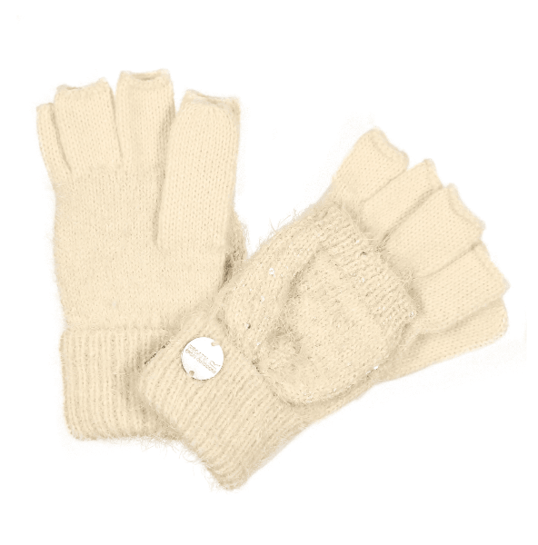 RKG055 Kids' Heddie Lux Knit Gloves Vanilla