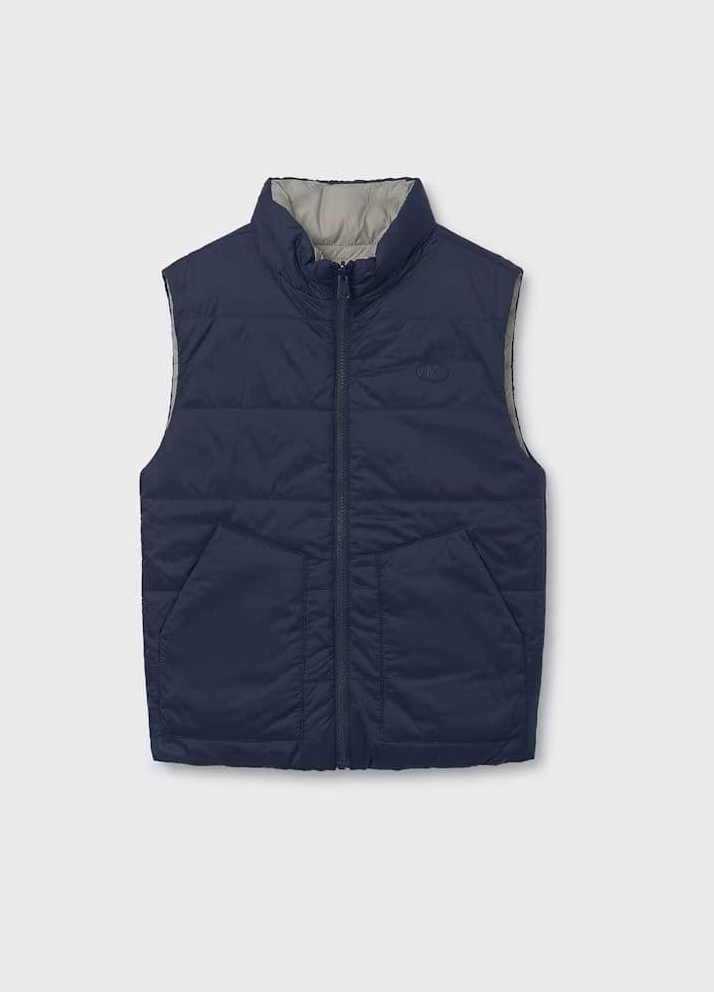 Mayoral Boys Reversible Vest | Navy 6358/SS26